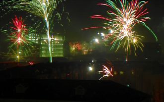 Feuerwerk zum chinesische Neujahrsfest bzw. Frühlingsfest