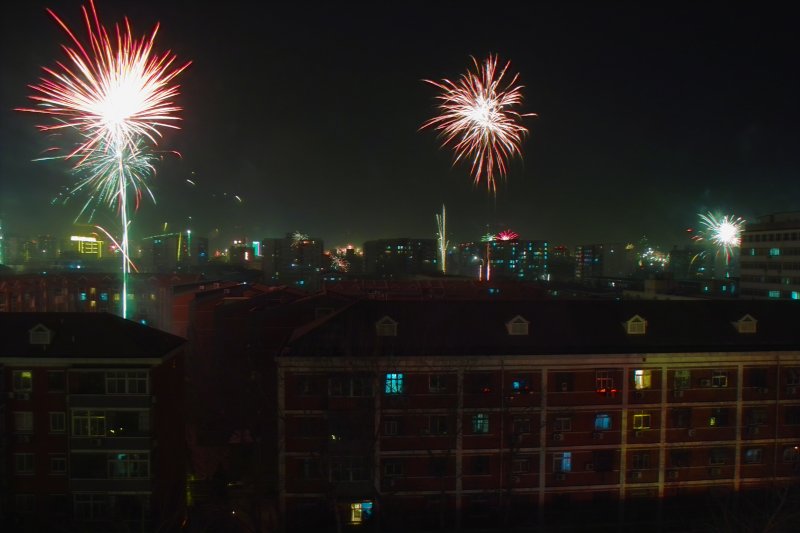 Feuerwerk zum Frühlingsfest (Chinesisches Neujahr) - Chun Jie