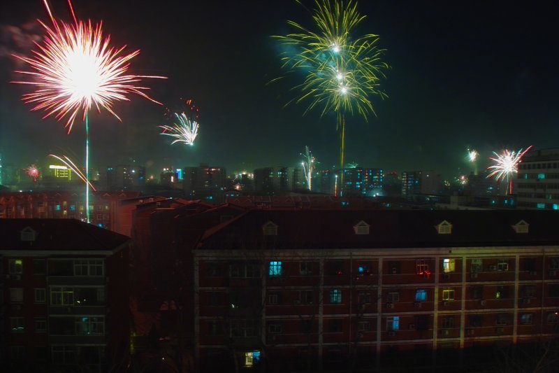 Feuerwerk zum Frühlingsfest (Chinesisches Neujahr) - Chun Jie