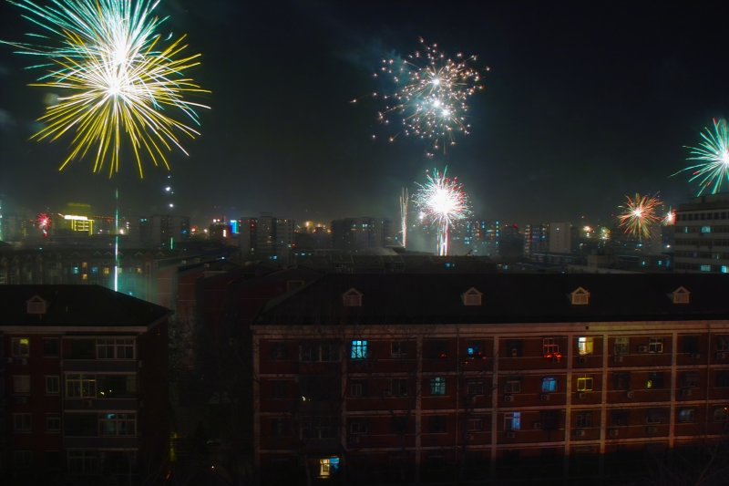 Feuerwerk zum Frühlingsfest (Chinesisches Neujahr) - Chun Jie