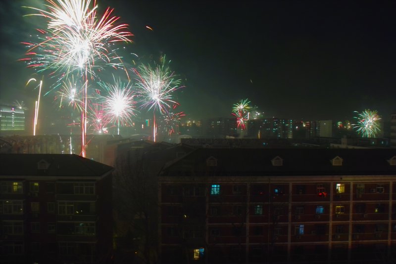 Feuerwerk zum Frühlingsfest (Chinesisches Neujahr) - Chun Jie