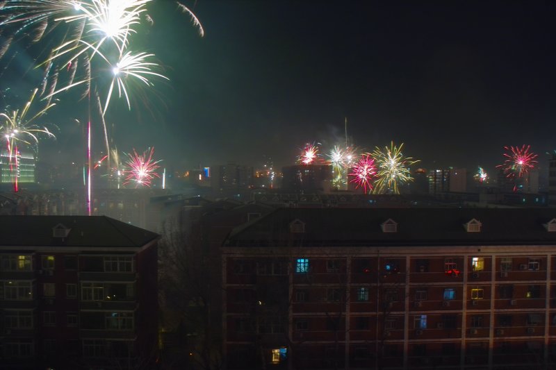 Feuerwerk zum Frühlingsfest (Chinesisches Neujahr) - Chun Jie