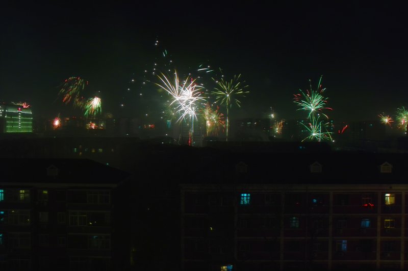 Feuerwerk zum Frühlingsfest (Chinesisches Neujahr) - Chun Jie