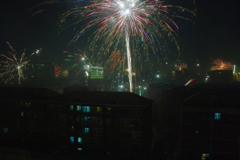 Feuerwerk zum Frühlingsfest (Chinesisches Neujahr) - Chun Jie