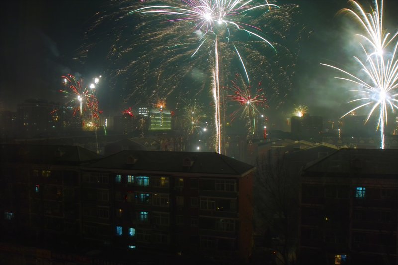 Feuerwerk zum Frühlingsfest (Chinesisches Neujahr) - Chun Jie