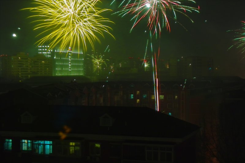 Feuerwerk zum Frühlingsfest (Chinesisches Neujahr) - Chun Jie