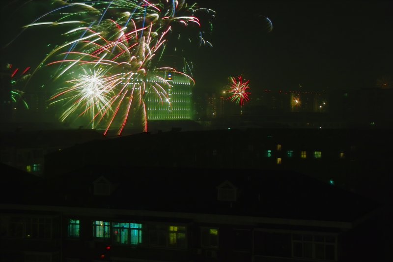 Feuerwerk zum Frühlingsfest (Chinesisches Neujahr) - Chun Jie