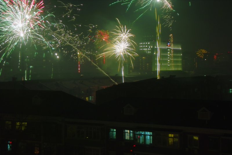 Feuerwerk zum Frühlingsfest (Chinesisches Neujahr) - Chun Jie