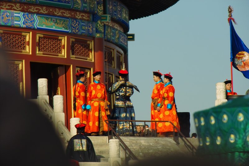 Ernteopfer durch Kaiser von China zur Kulturwoche des Himmeltempels
