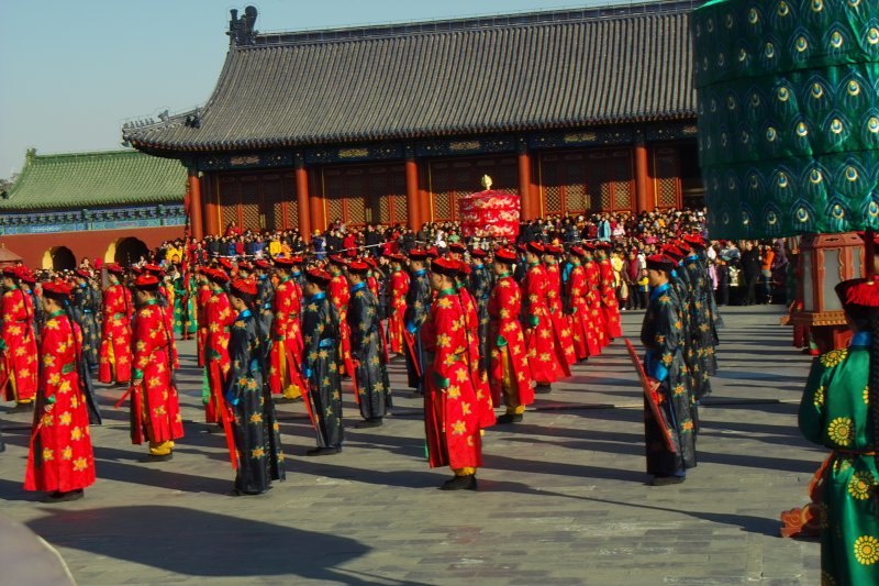 Ernteopfer durch Kaiser von China zur Kulturwoche des Himmeltempels