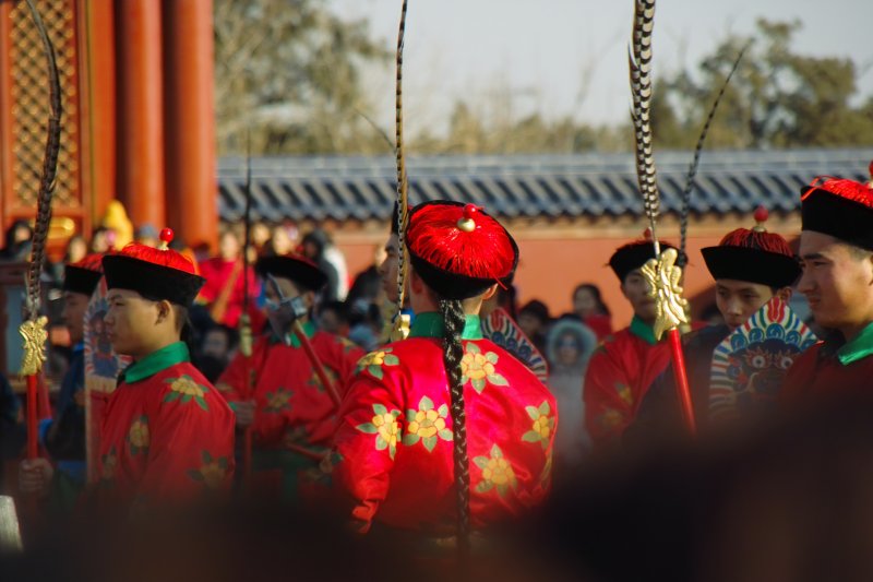 Ernteopfer durch Kaiser von China zur Kulturwoche des Himmeltempels