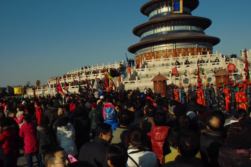 Ernteopfer durch Kaiser von China zur Kulturwoche des Himmeltempels