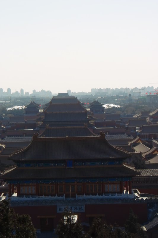 Blick auf Dächer der verbotenen StadtKohlehügel - Jing-Shan-Park