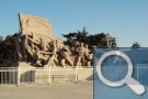 Revolutionsstatuen vor Mausoleum von Mao