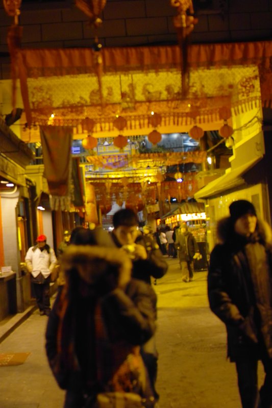 Nacht-Markt Wangfujing Dajie