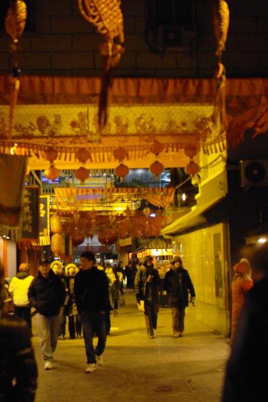 Nacht-Markt Wangfujing Dajie