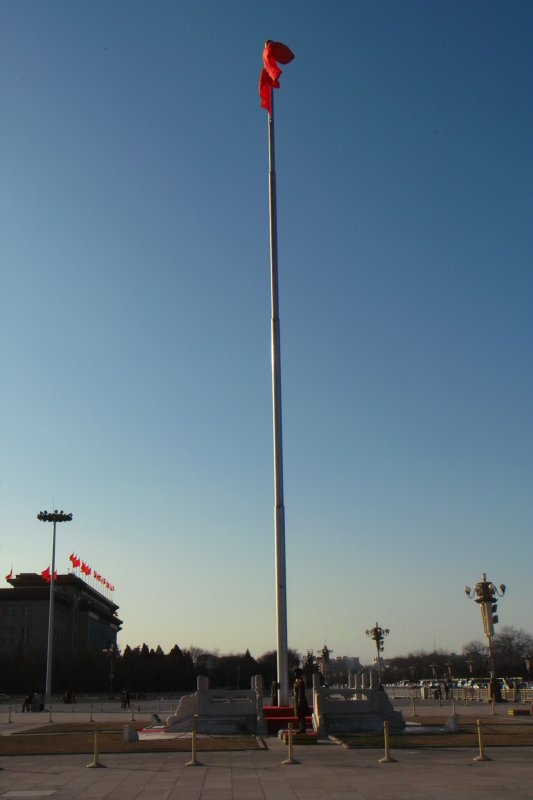 Nationalflagge auf dem Tian'an-Men-Platz