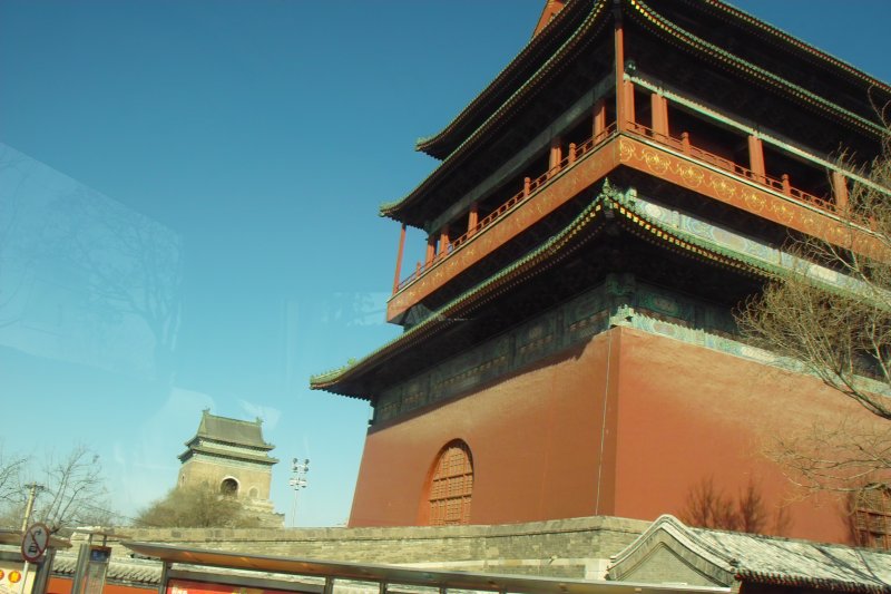 Trommelturm vorne und Glockenturm im Hintergrund